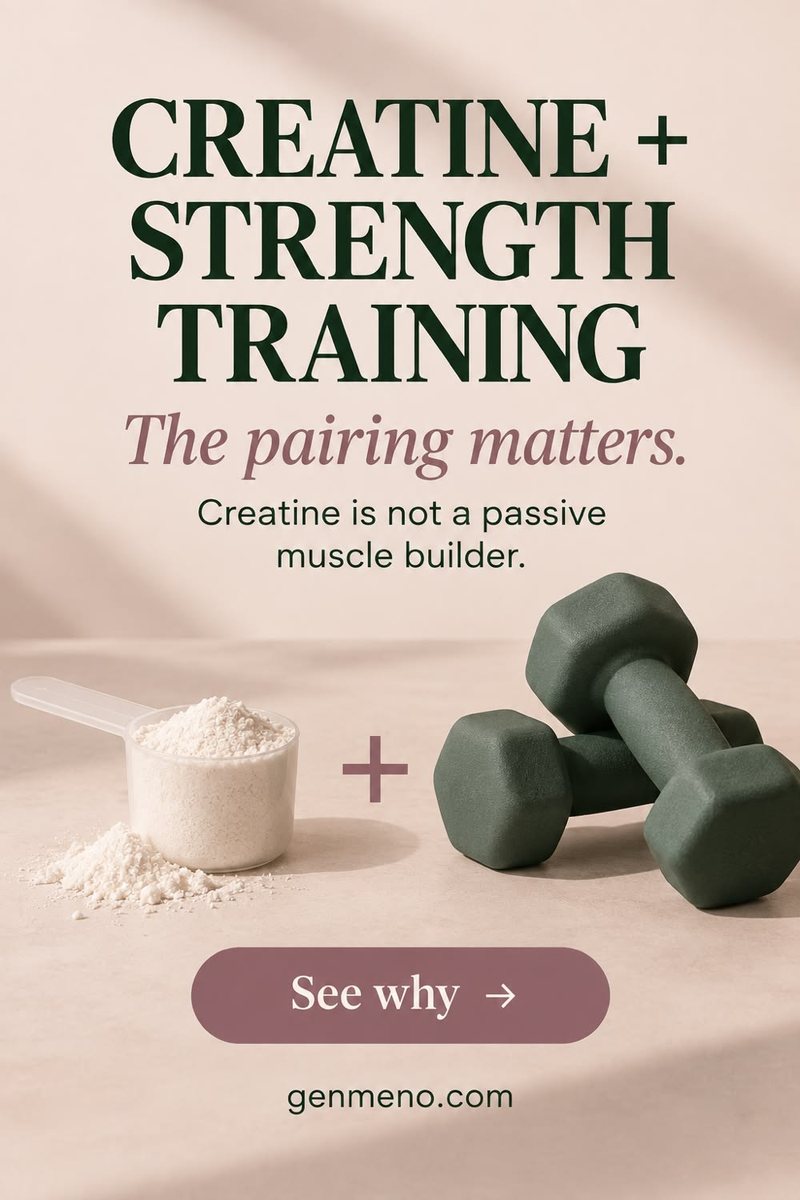 GenMeno sample: Creatine plus strength training, the pairing matters